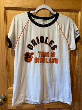 Baltimore Orioles "This Is Birdland" Ringer Tee by Victorias Secret PINK size L